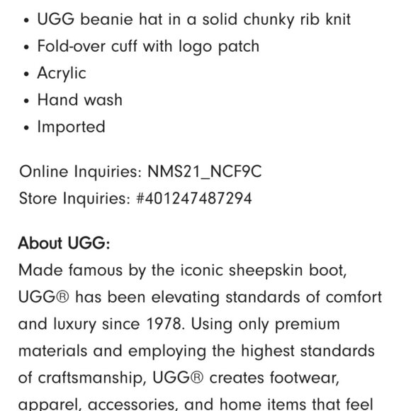 Men's UGG Chunky Rib Knit Beanie Hat - Picture 2 of 4